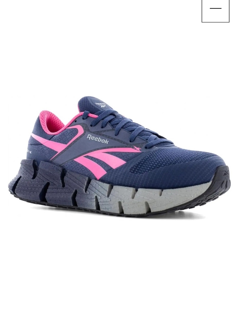 Reebok Work Float Zig Women's Size 8 Navy Pink Composite Toe Safety Shoes IB309
